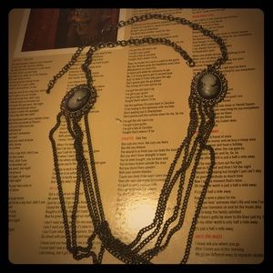 Gothic style cameo necklace